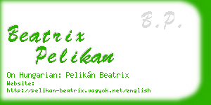 beatrix pelikan business card