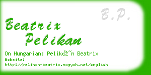 beatrix pelikan business card